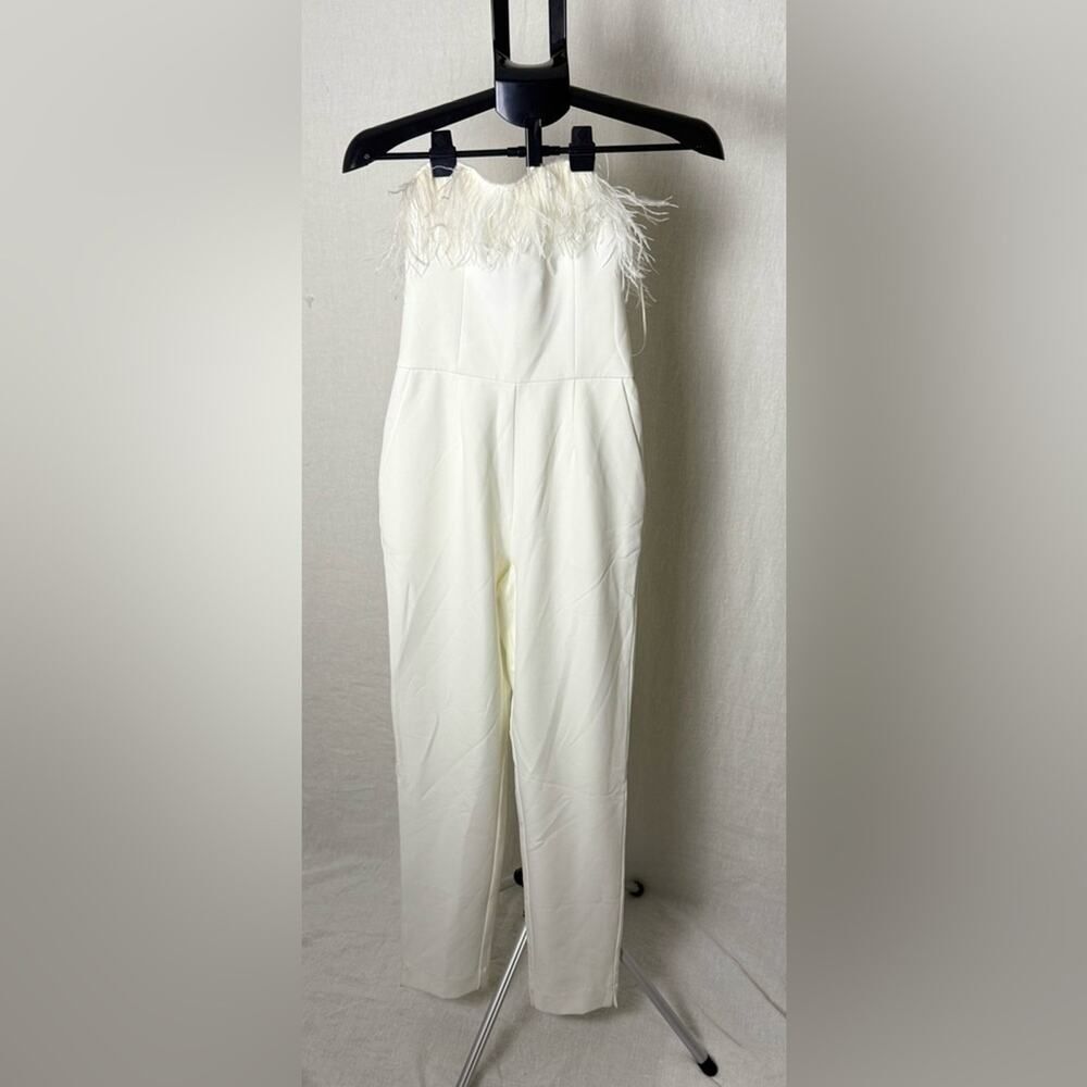 Saylor | Janae Jumpsuit Ivory Feathers - Picture 2 of 10